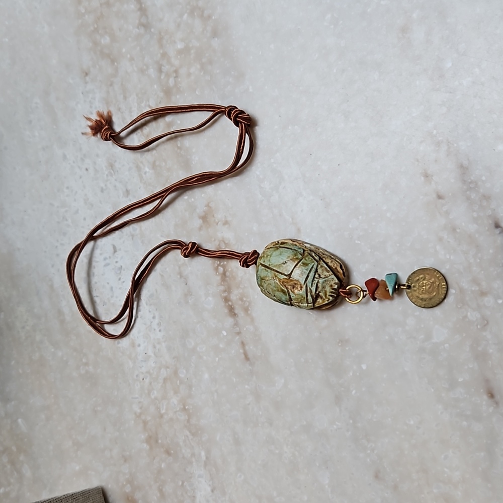 😍Scarab Rope Necklace😍NWOT
